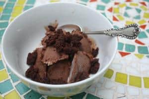 Chocolate coconut kahlua brownie chunk ice cream