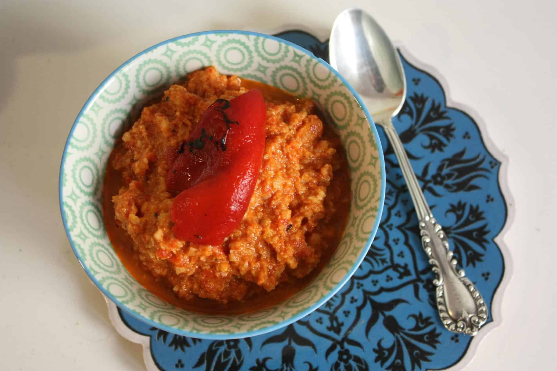 Romeso sauce (Spanish roasted red pepper and almond dip)