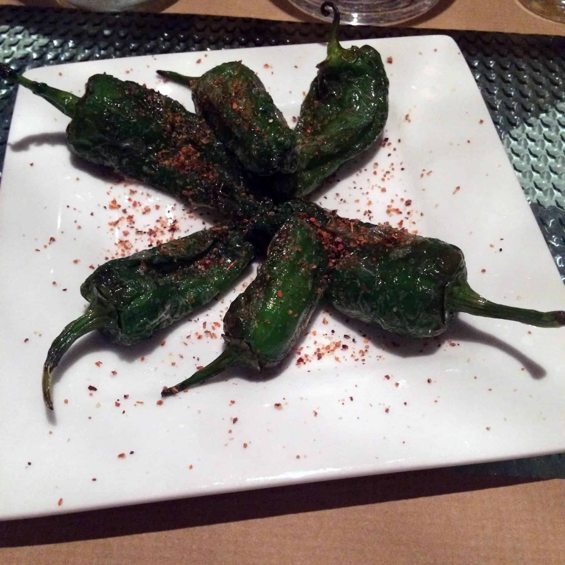 Vegan tapas in Barcelona - Padron peppers