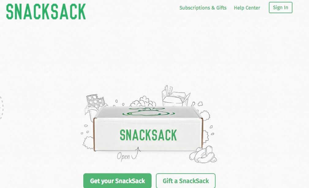 vegan box - snack sack