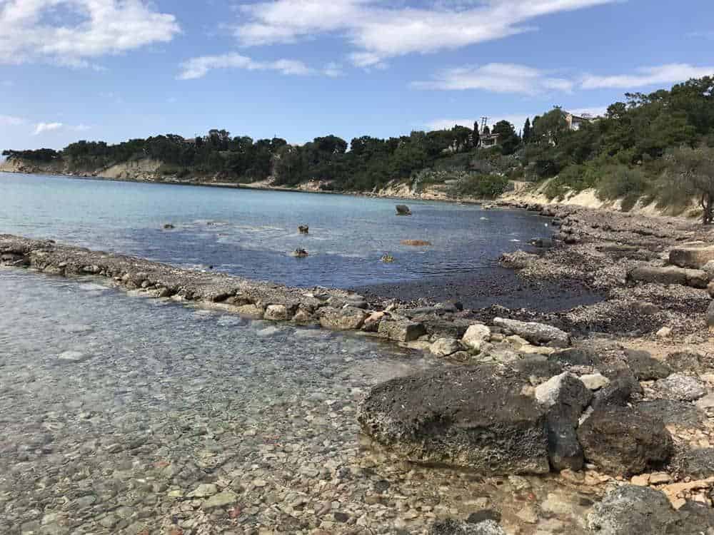 Rocky beach, Aegina, Greece