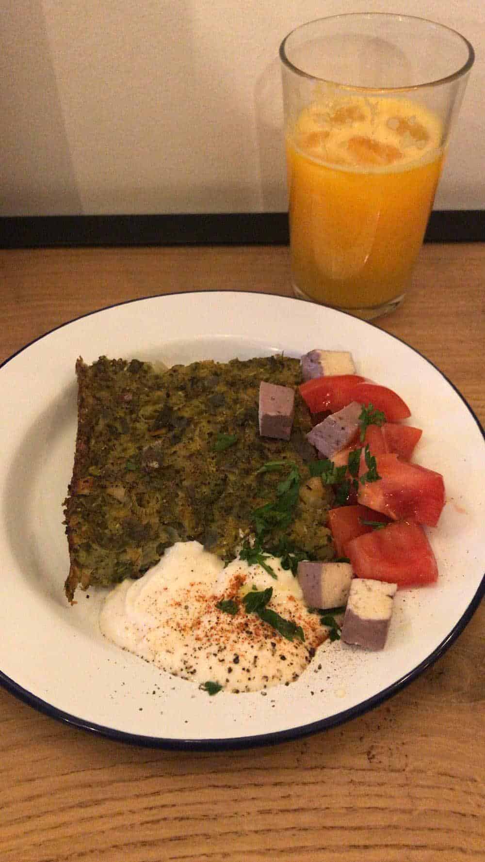 Vegan zucchini pie, Veganaki, Athens