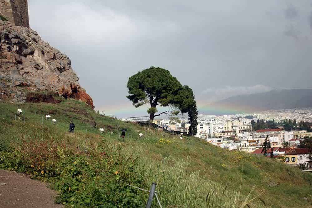 rainbow over Athens