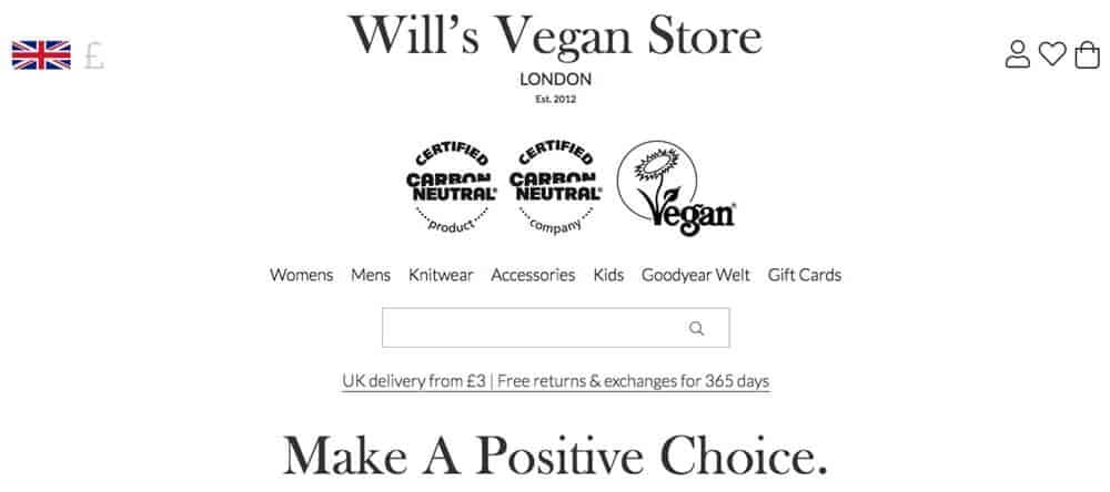 Screenshot of Will's site