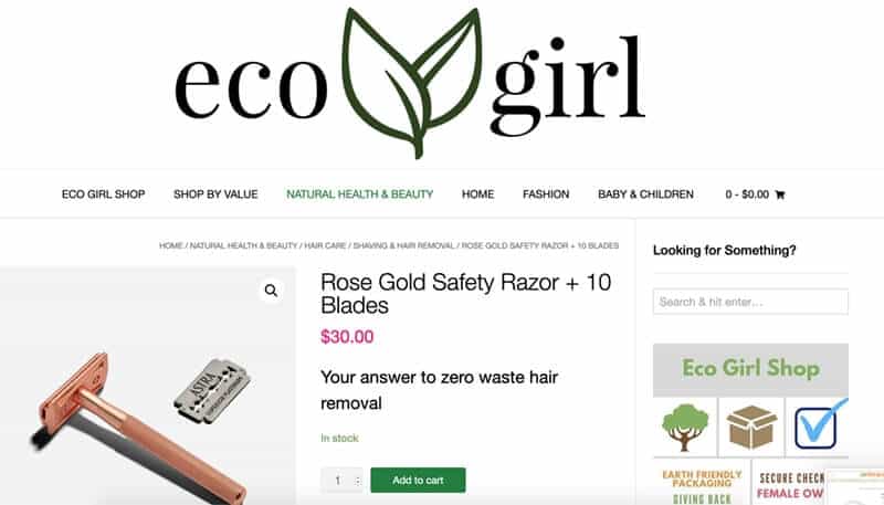 Rose gold razor