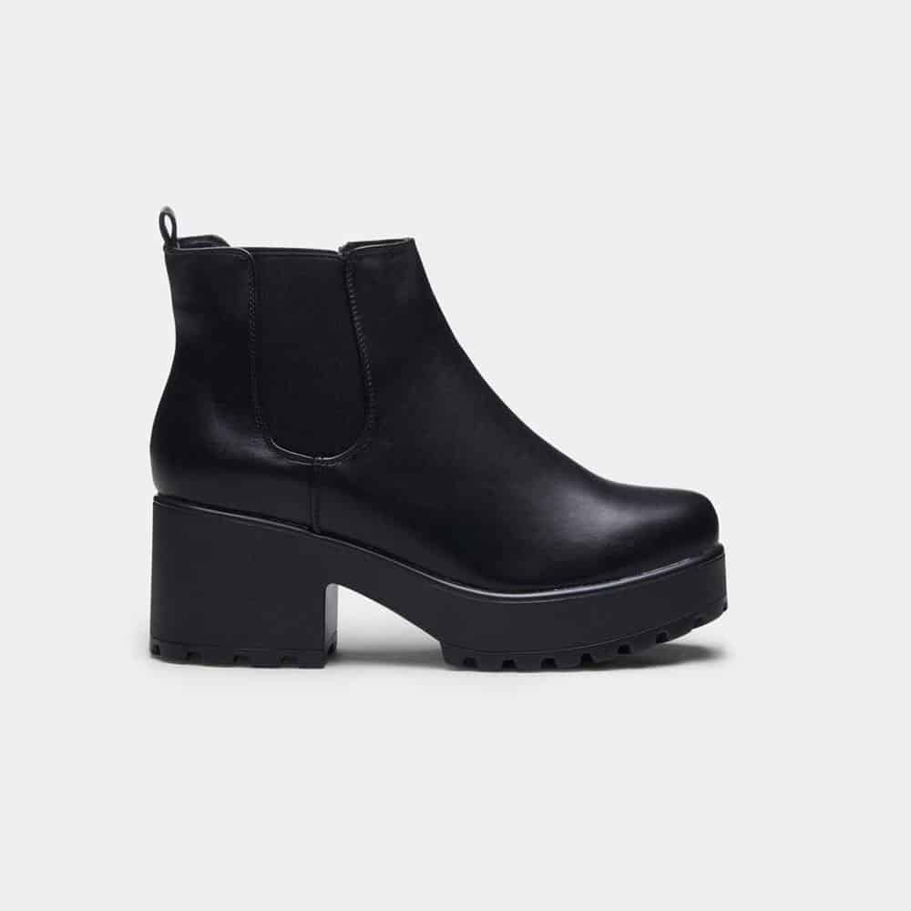 Koi Footwear chunky black vegan Chelsea boots