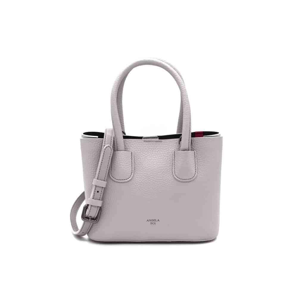 Grey bag from Angela Roi which can be carried as tote or crossbody