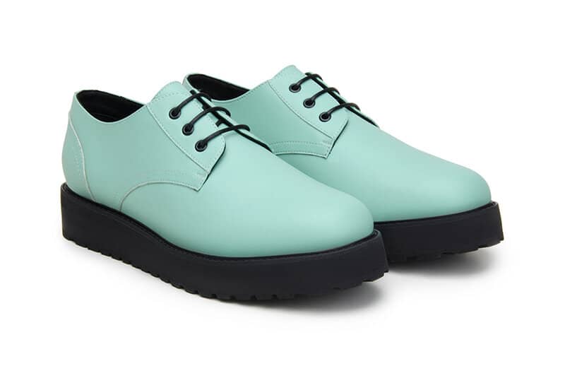 Bright aqua blue trainers from Brave Gentleman