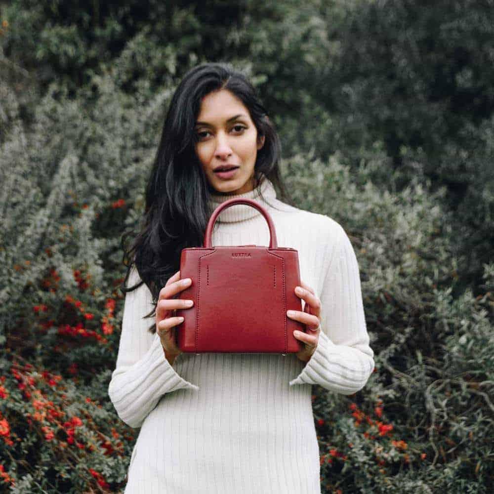 BROOK Soft 100% Vegan PU Leather Tote Shoulder Bag Mabel Womens Lightweight Plain Handbag 