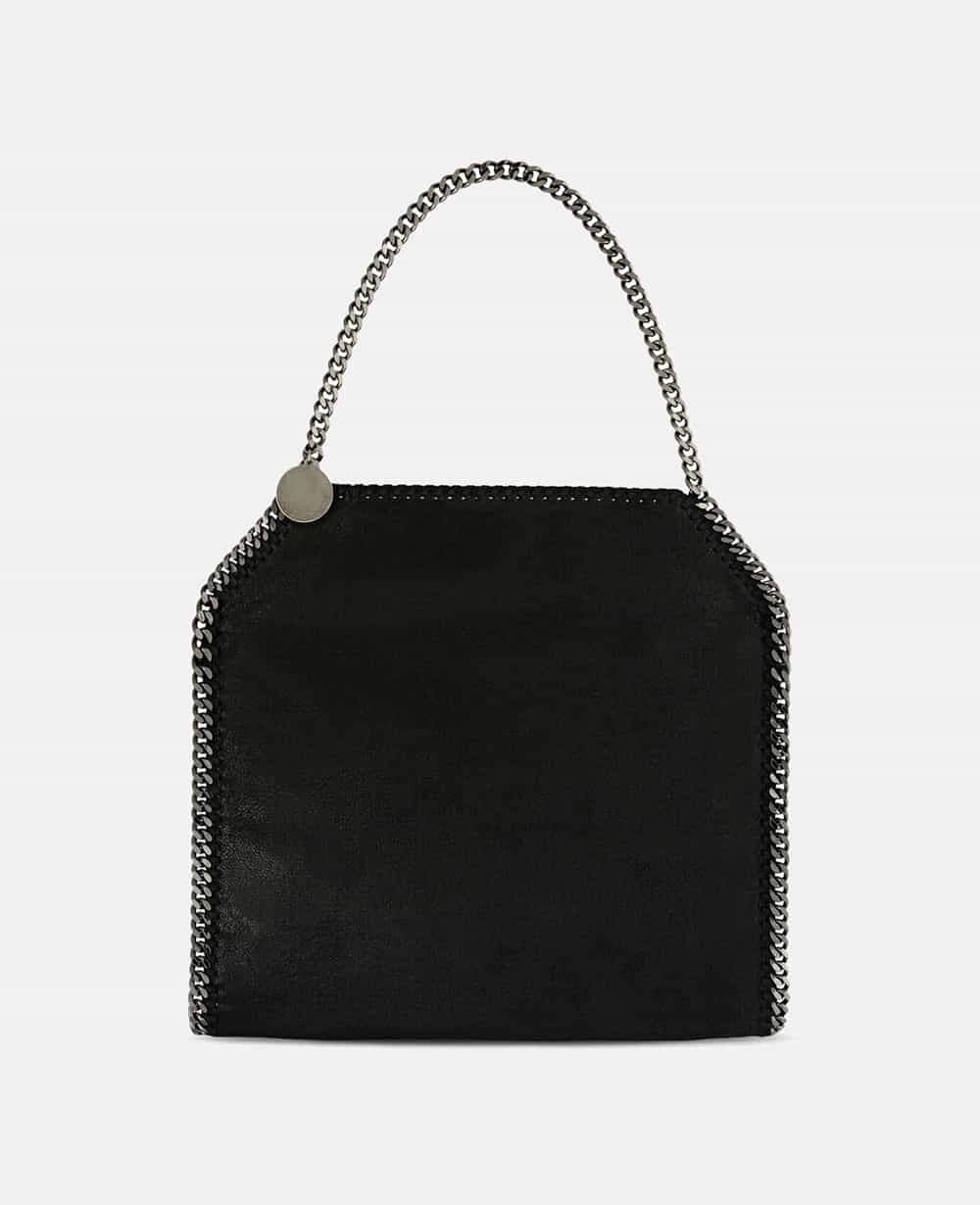 Black tote with silver chain