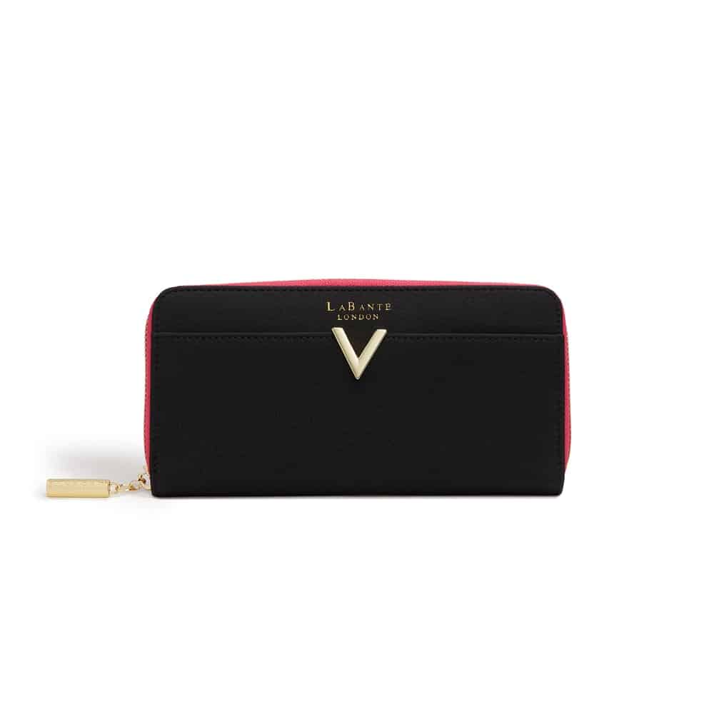 Vegan black leather Labante wallet