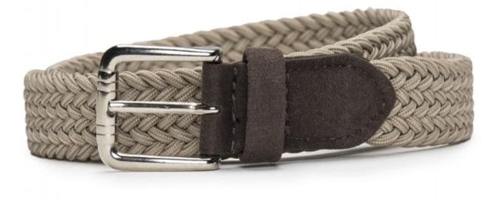 Tan braided belt with brown vegan leather detail and silver buckle from vegan leather belt womens manufacturer Nae