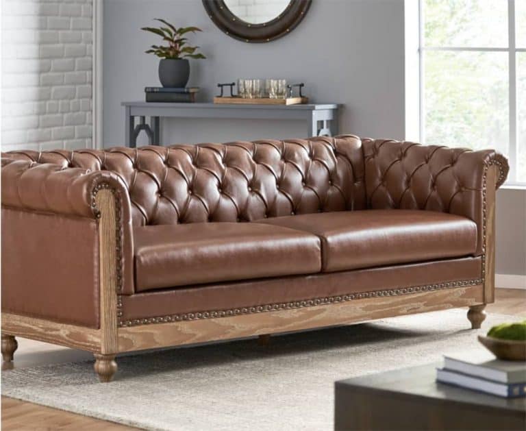 abduallah 78'' vegan leather sofa