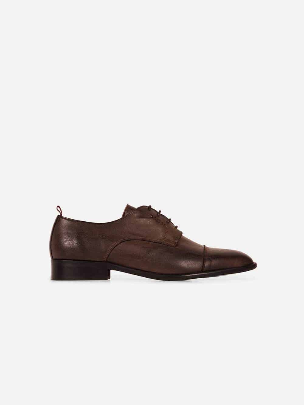 Brown lace up dress shoes from Gentleberg, maker of mens shoes vegan