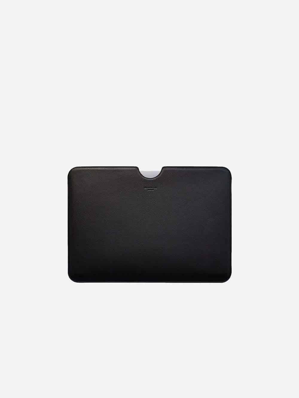 Black vegan apple leather laptop sleeve