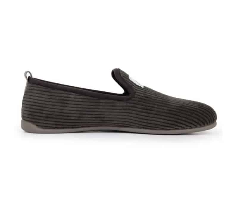 Dark grey vegan felt slippers