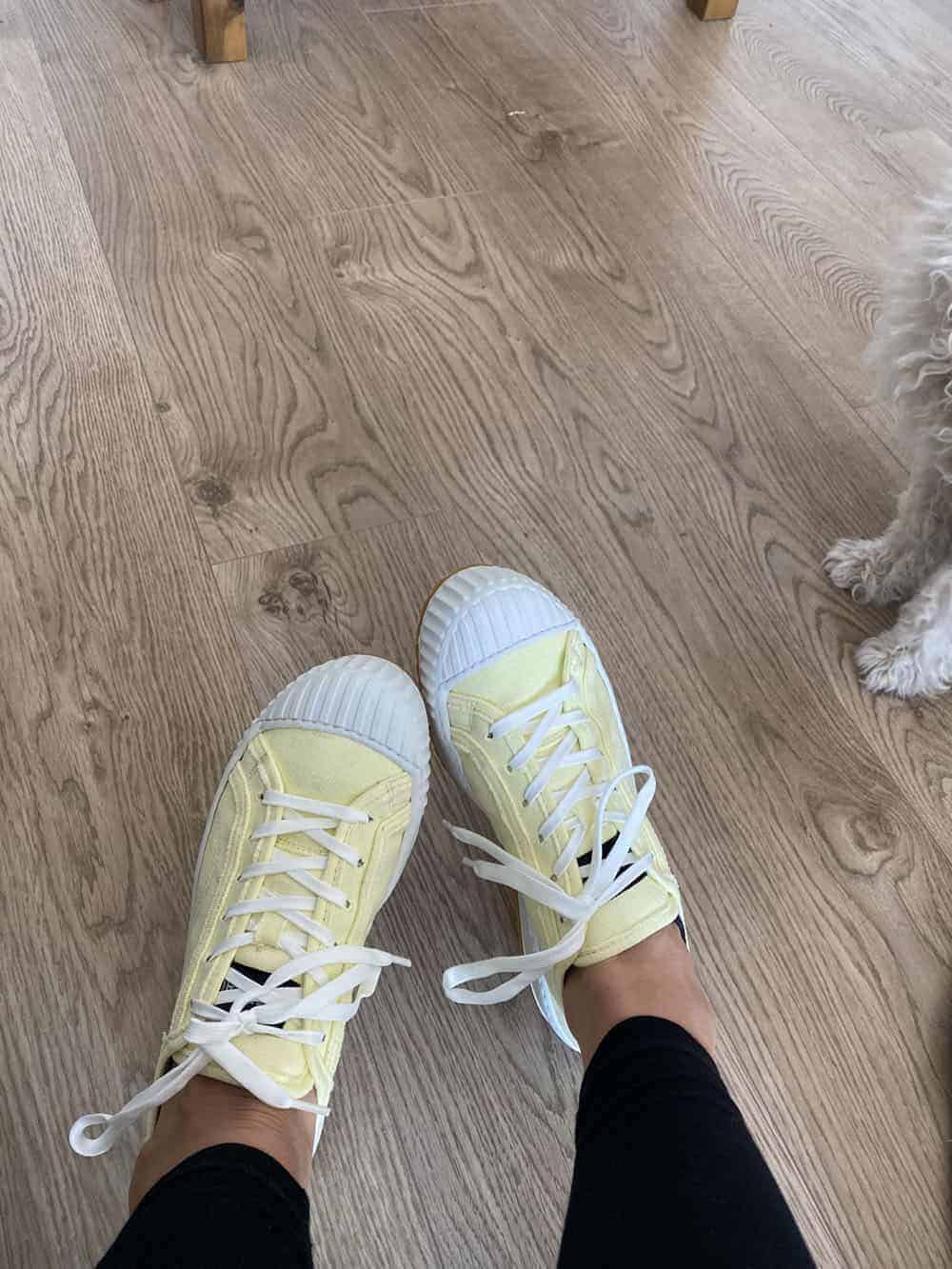 Author's yellow canvas Komrads sneakers
