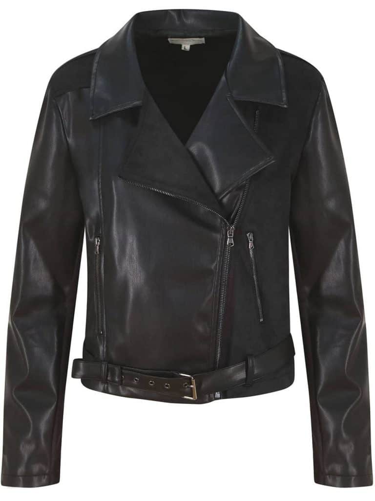 Best faux leather moto jacket, black motorcycle vegan leather jacket from WIll's