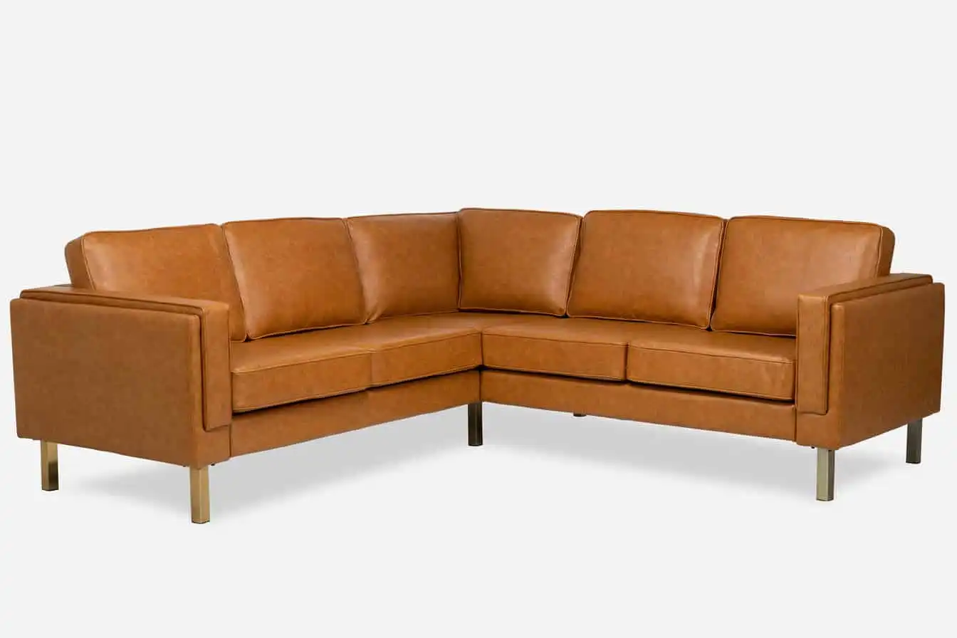 Albany Park vegan leather sectional