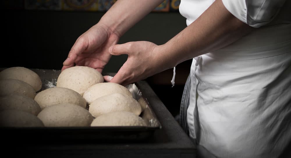 Chef baking bread