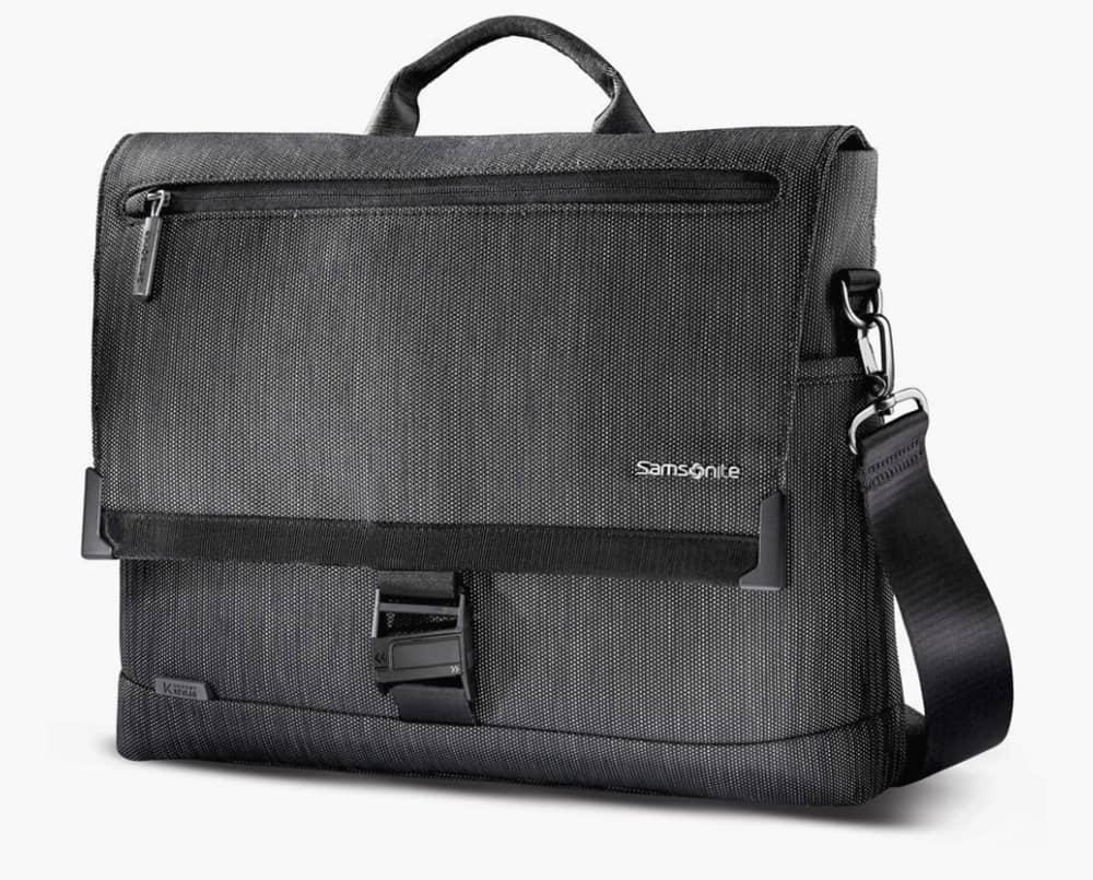 Dark grey Kevlar messenger bag from Samsonite