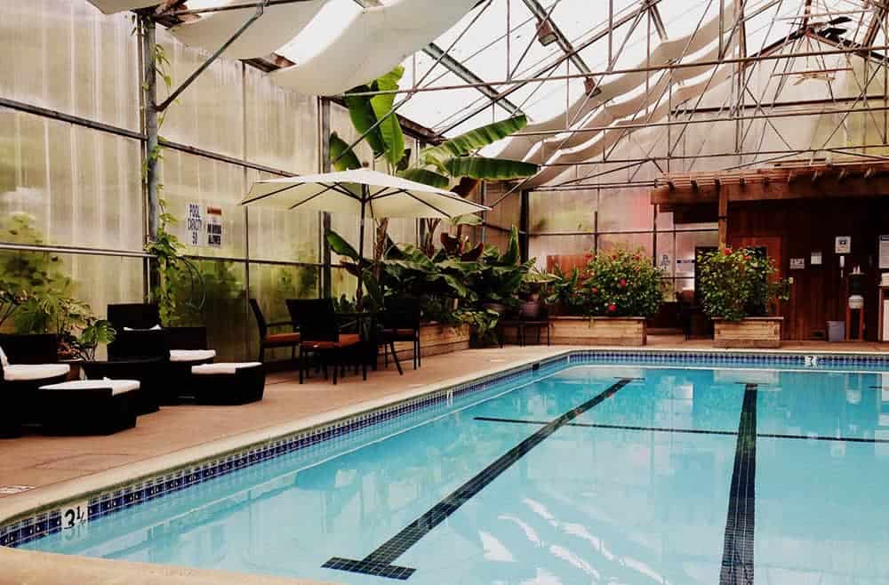 Indoor swimming pool at Stanford Inn