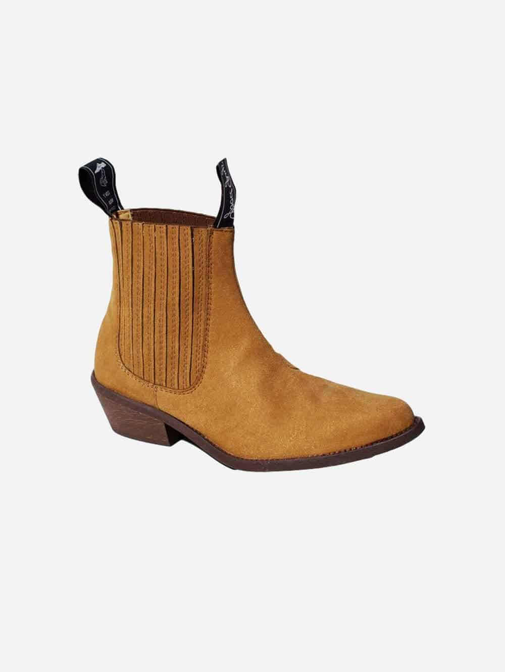 Mustard vegan ankle Western boots