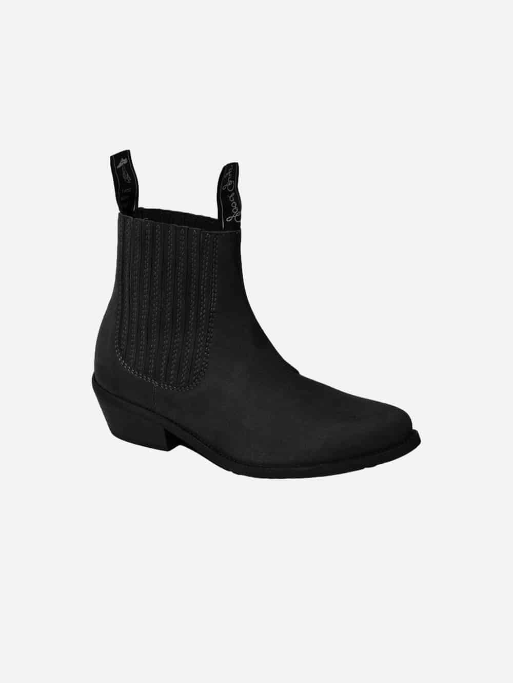 Black vegan ankle Western boots