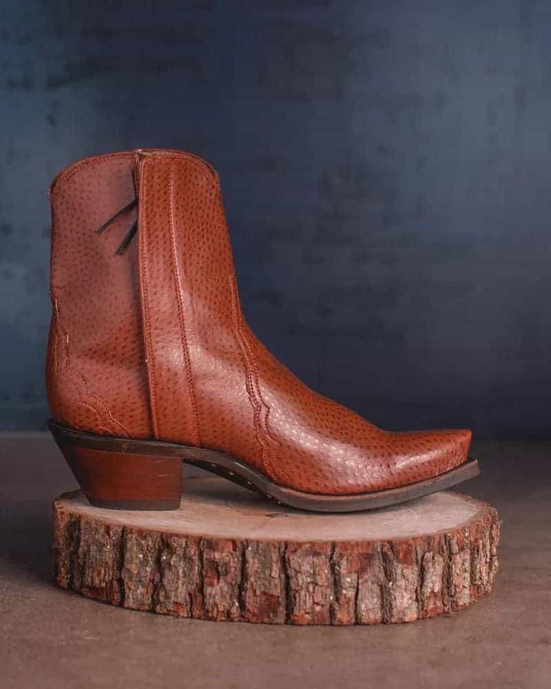 Brown vegan mid-calf cowboy boots from Kat Mendenhall