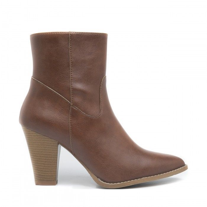 Heeled brown vegan Western boots from Nae