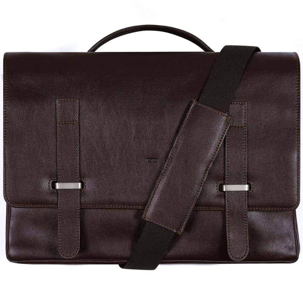 Classic style vegan leather messenger bag from Wills