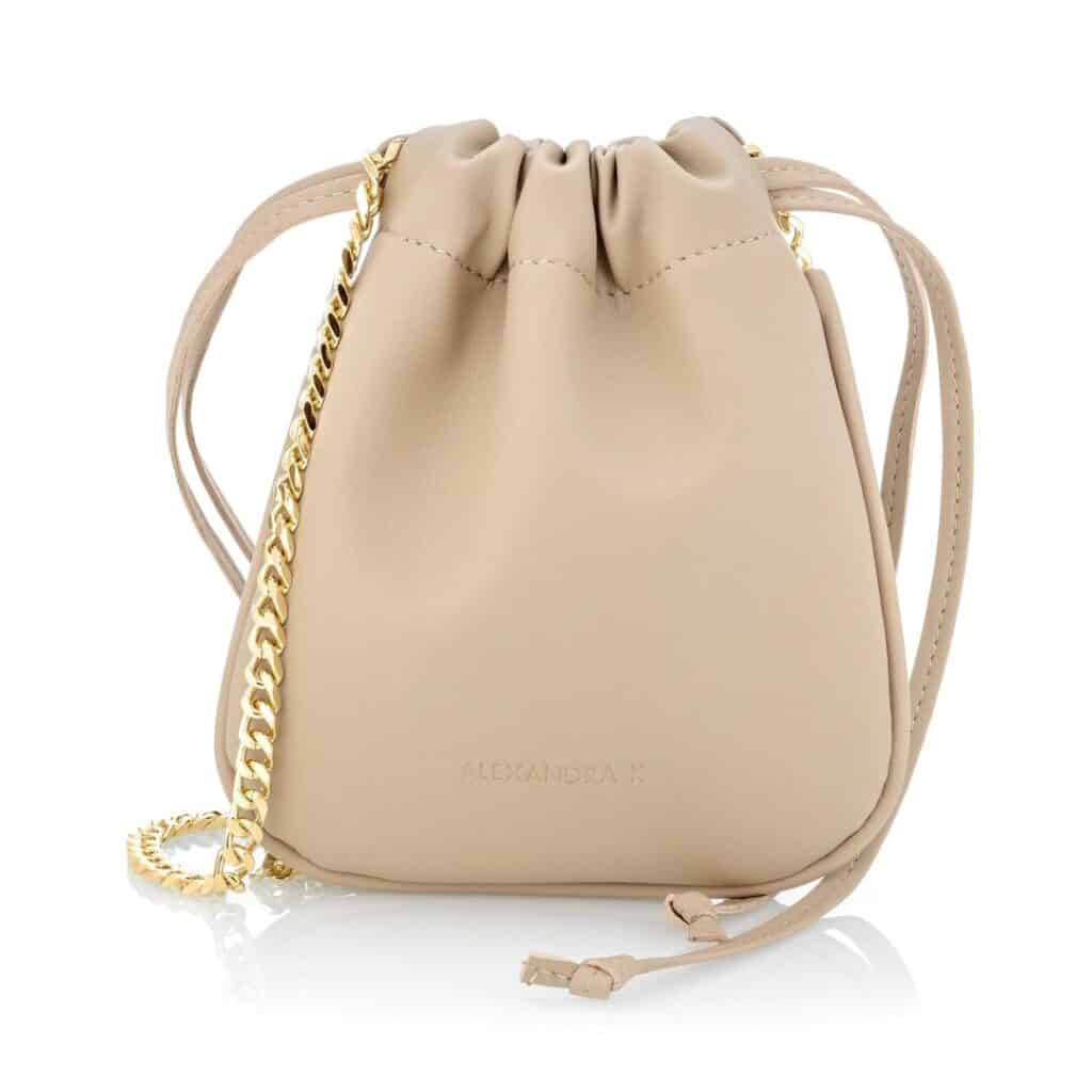 SIENA Minimal Bucket Bag - Pastel White (Cork/Vegan /Cruelty-free