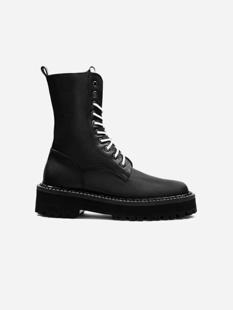 Bohema vegan cactus leather combat boots