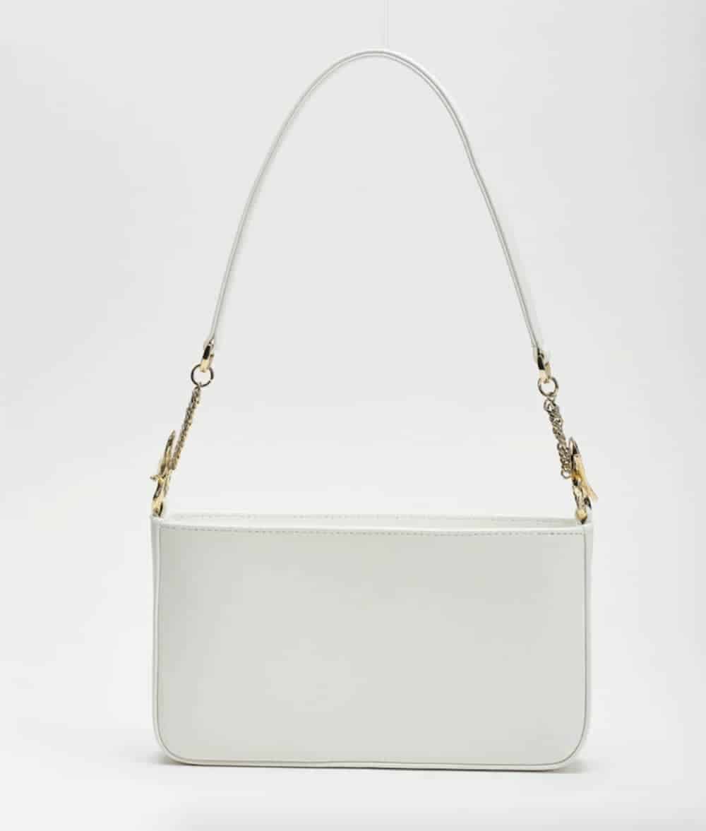 White vegan leather Mashu clutch