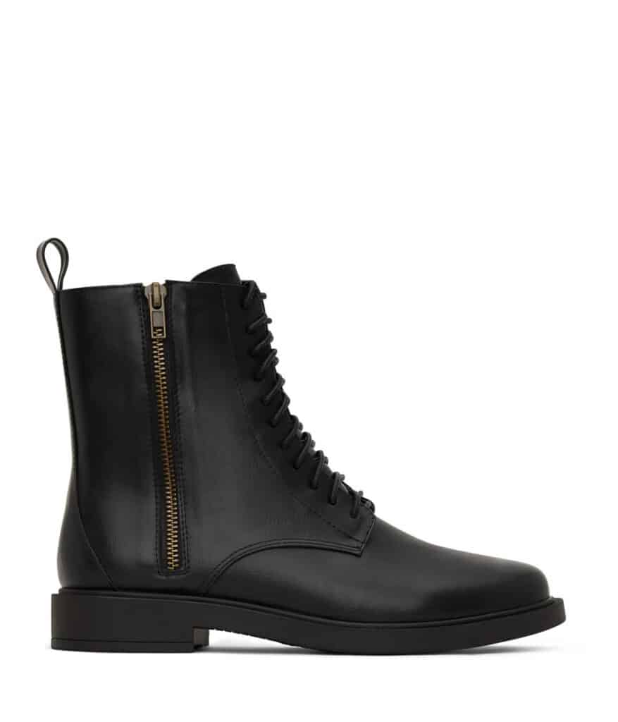 Matt and Nat Morton black bvegan leather combat boots