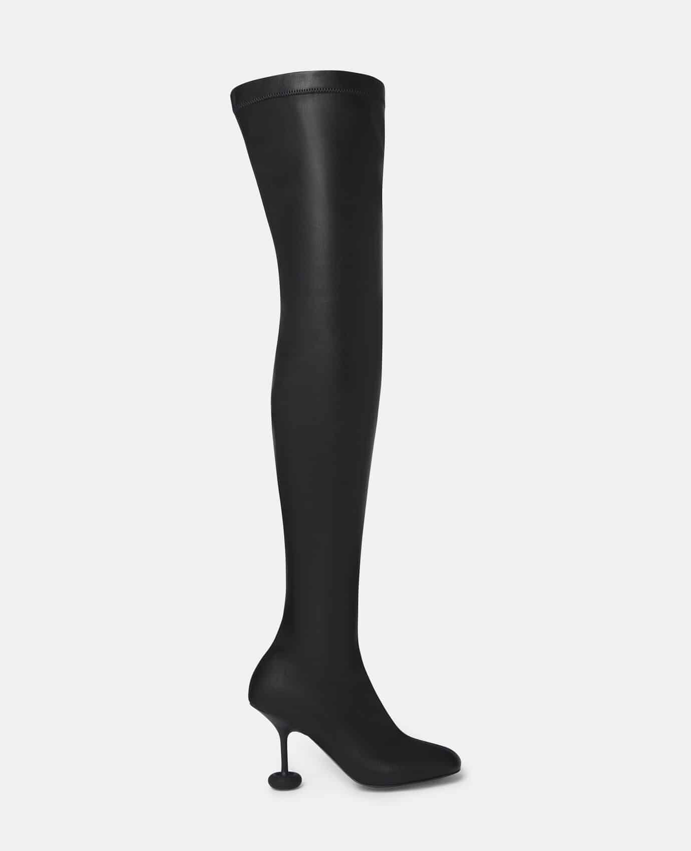 Stiletto heel vegan leather over the knee boots