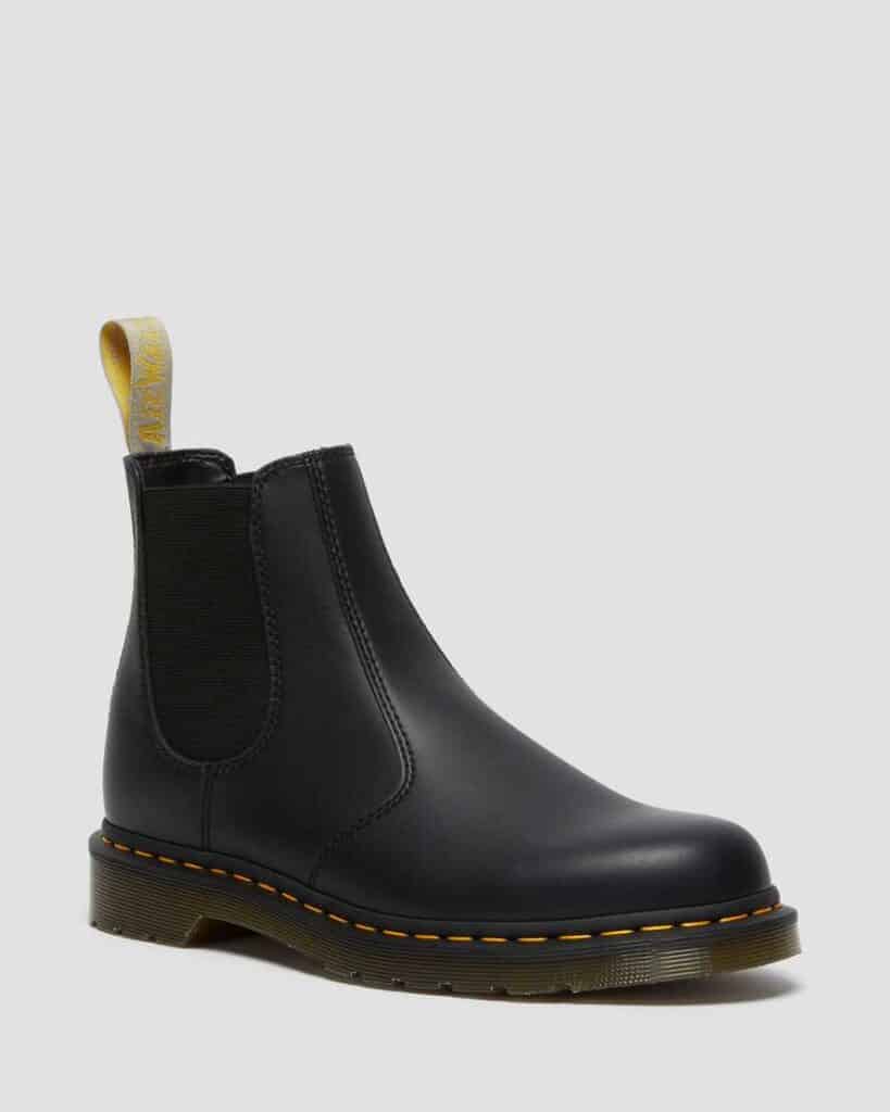 Vegan black leather Dr Martens chelsea boots