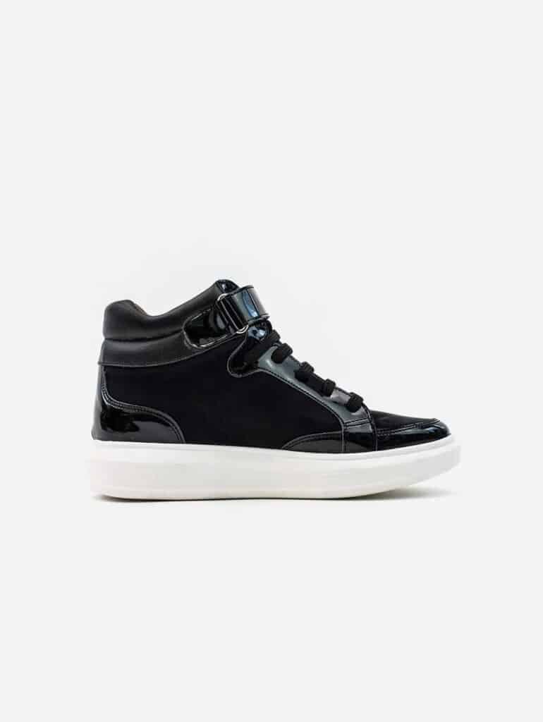 Allkind black vegan leather high top sneakers