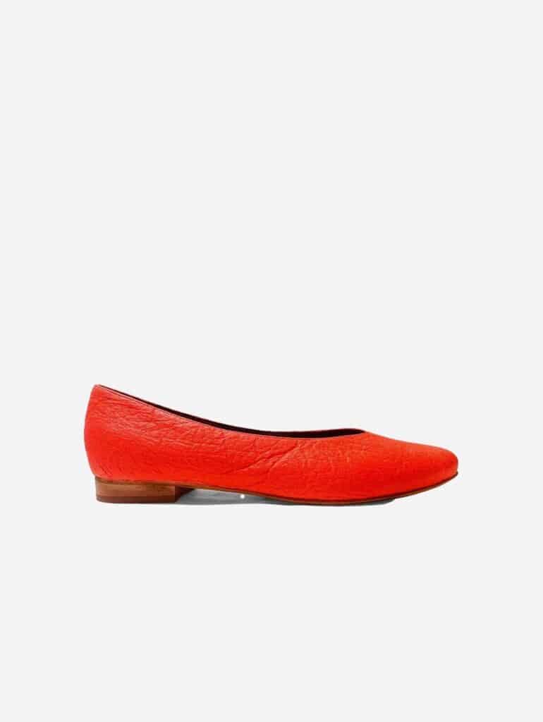 Bohema red pineapple leather flats