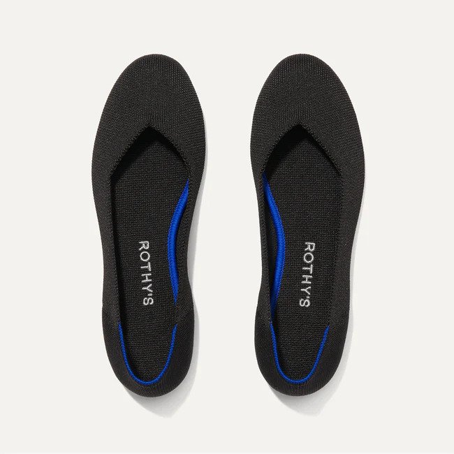 Rothys black knit flats