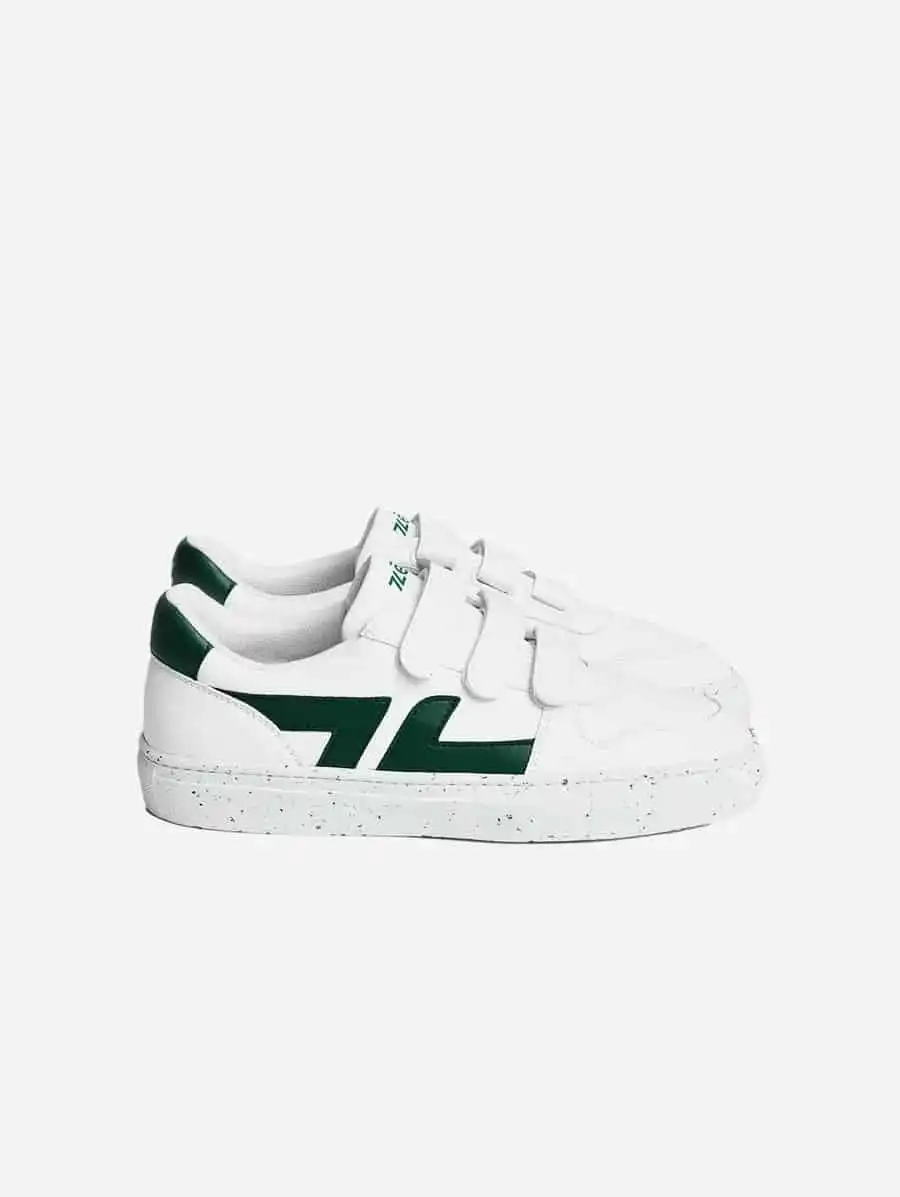 Zeta vegan leather velcro trainers