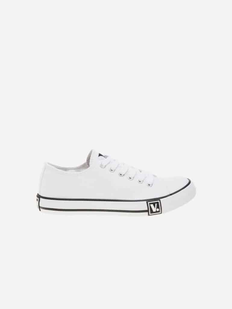 Vgan white canvas lo top trainers