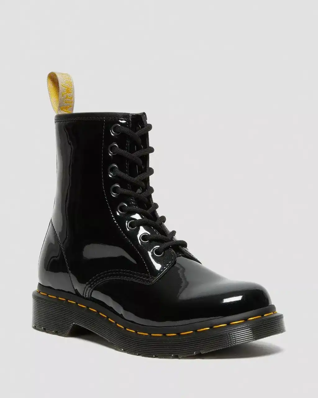 Dr Martens 1460 patent vegan leather lace up ankle boots