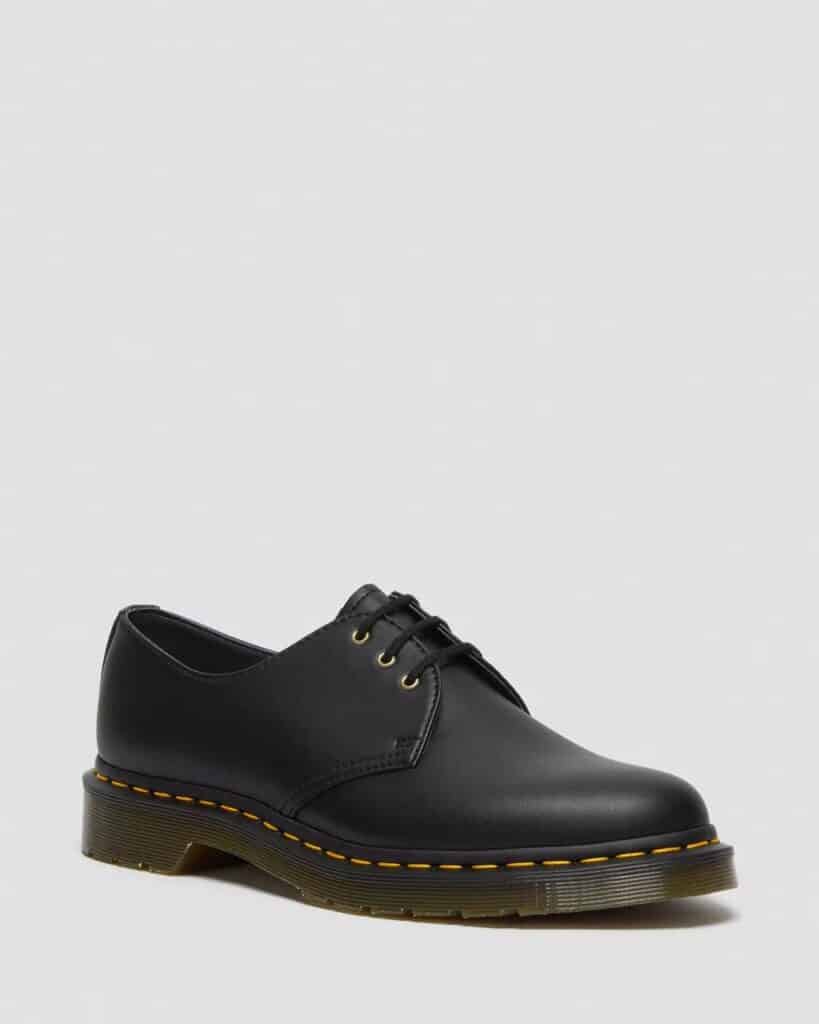 Black vegan elather Oxford shoes from Dr Martens.