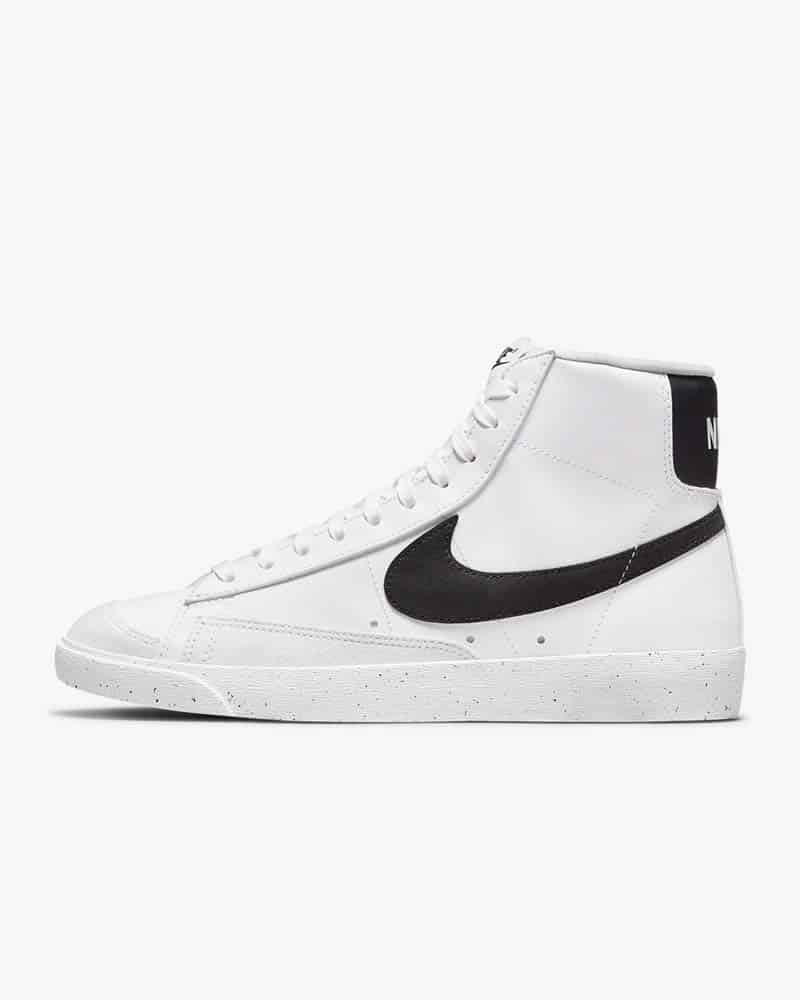Nike mens vegan trainers, white upper with white sole and black Nike logo
