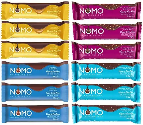 Nomo Vegan Chocolate 12 Bar Mixed Case