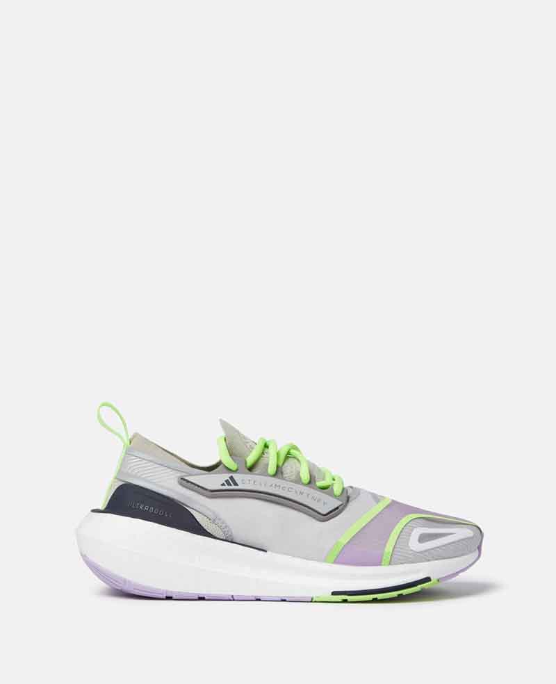 adidas Stella mccartney Ultraboost 23 trainers in grey with green detailing and laces