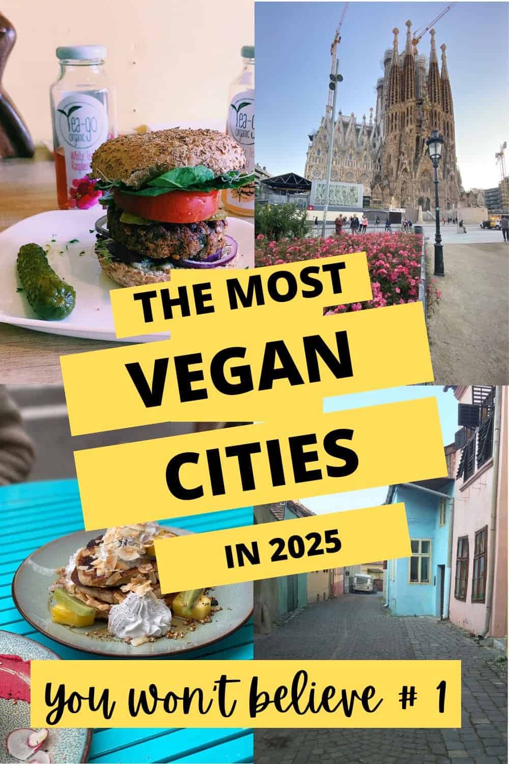 Pinterest image for the post on the most vegan friendly cities